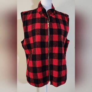 SOL R.H.R. Buffalo Check Zipup Vest Women's Size 1X-Large